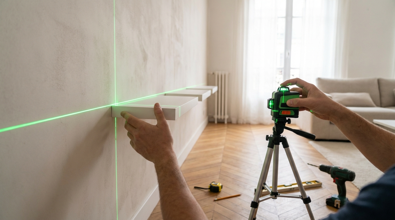 Fini les étagères bancales : ce niveau laser Dexter en promo à 33 € chez Leroy Merlin change tout à la maison