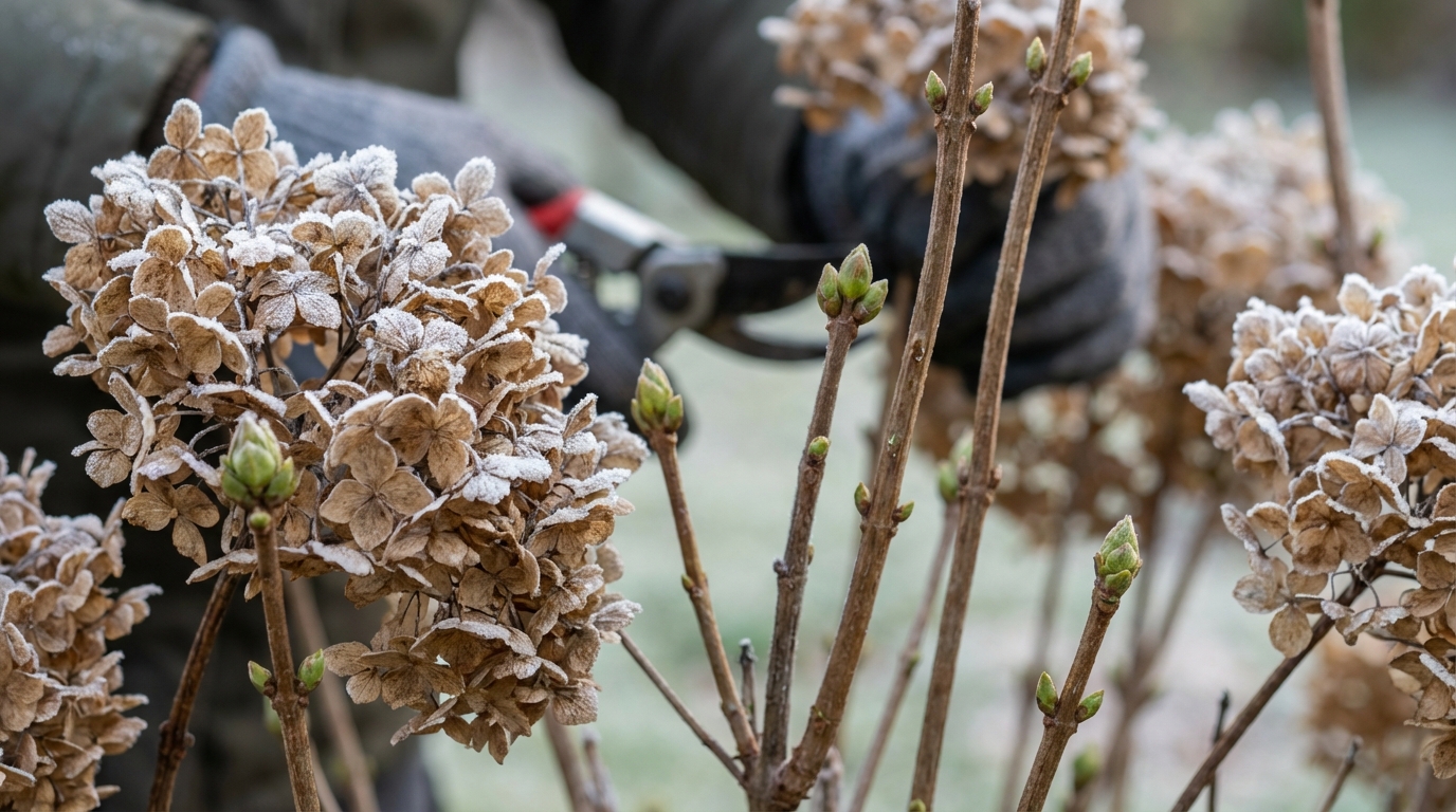 Hortensias : cette erreur avec les fleurs fanées en hiver peut vous priver de floraison pendant des mois