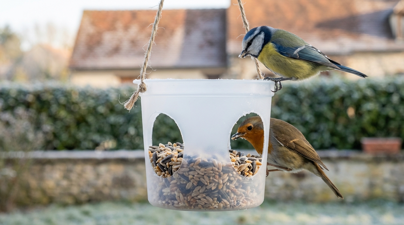 Jardin : ce petit pot en plastique bat vos mangeoires du commerce en hiver, et vous devriez l’adopter vite