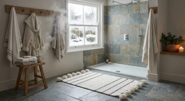 Matins glacials : ce tapis de bain alinea trop mignon à -40 % change tout dans la salle de bain