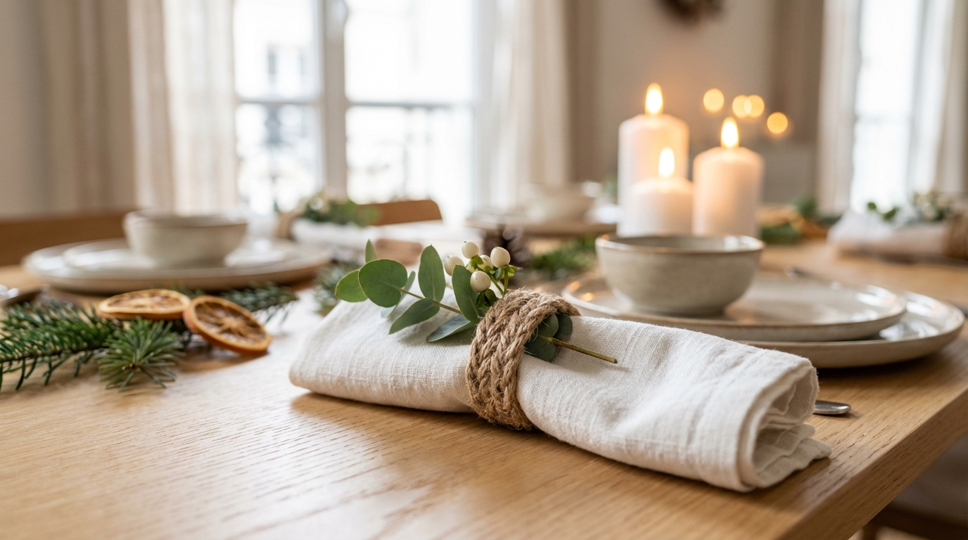 Ne dépensez plus une fortune : ces ronds de serviette nature métamorphosent votre table de fête en 5 minutes