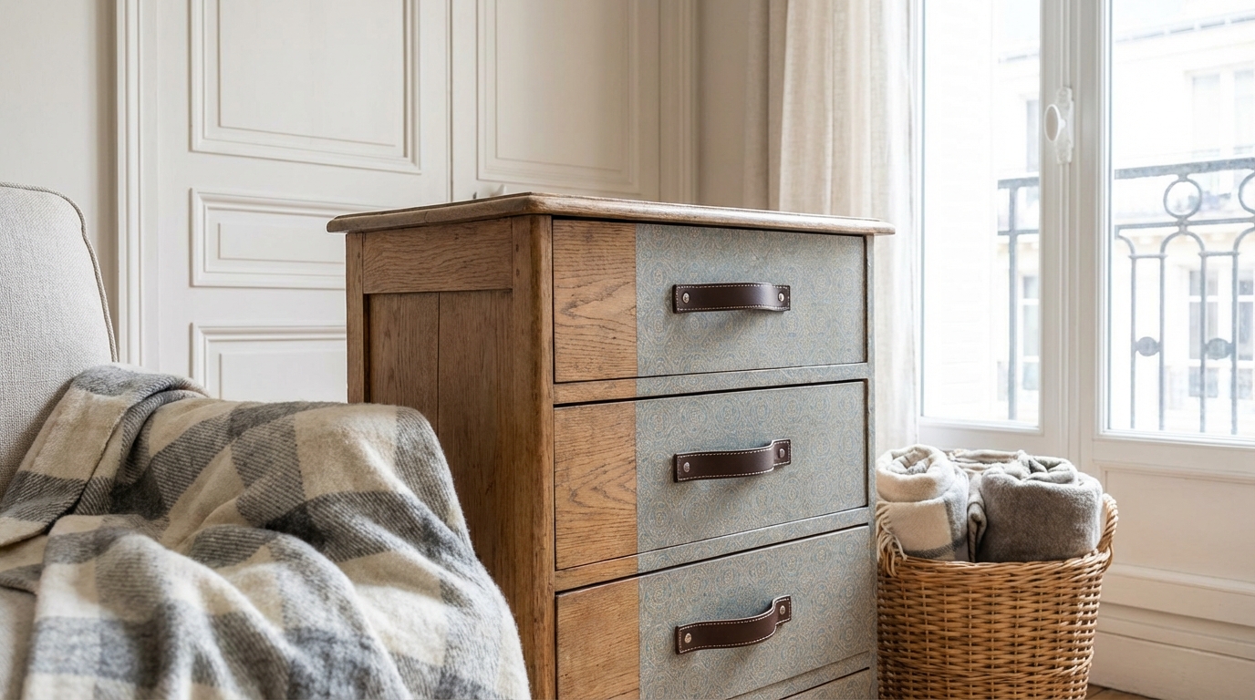 Ne jetez plus ce meuble banal : cette astuce à moins de 10 € le transforme sans peinture ni bricolage