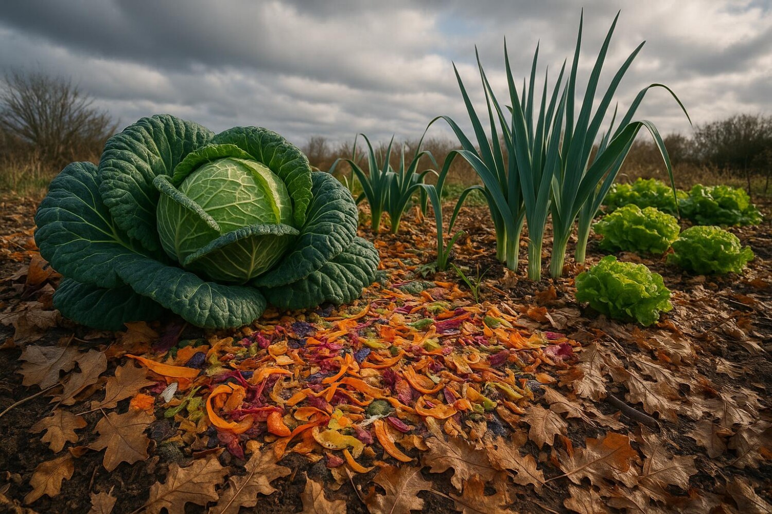 Ne jetez plus ces déchets de cuisine : ce paillage booste le potager d&rsquo;hiver en quelques semaines