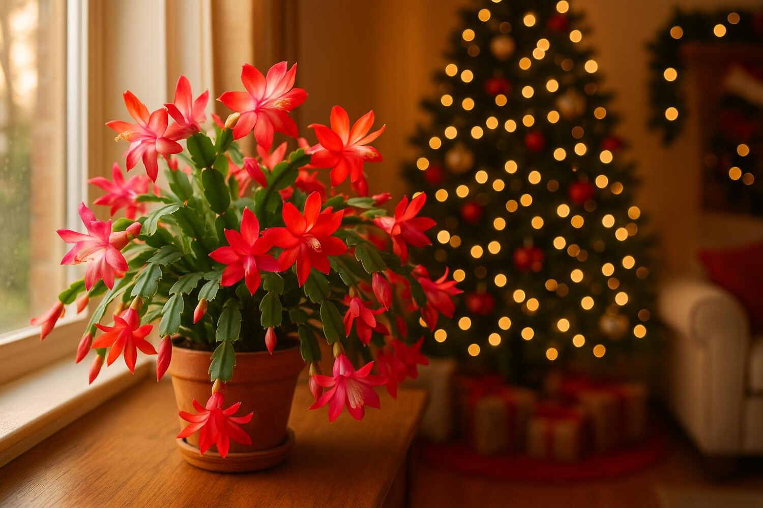 Oubliez le poinsettia : cette plante d’intérieur explose en fleurs à noël si vous faites ce simple geste d’arrosage