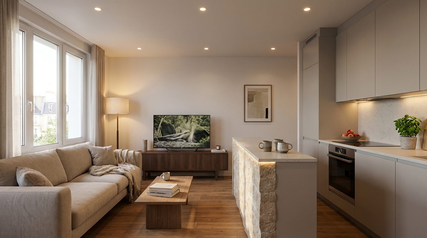 Petit appart, cuisine ouverte ingérable : cette séparation futée change tout et séduit déjà les pros pour 2026