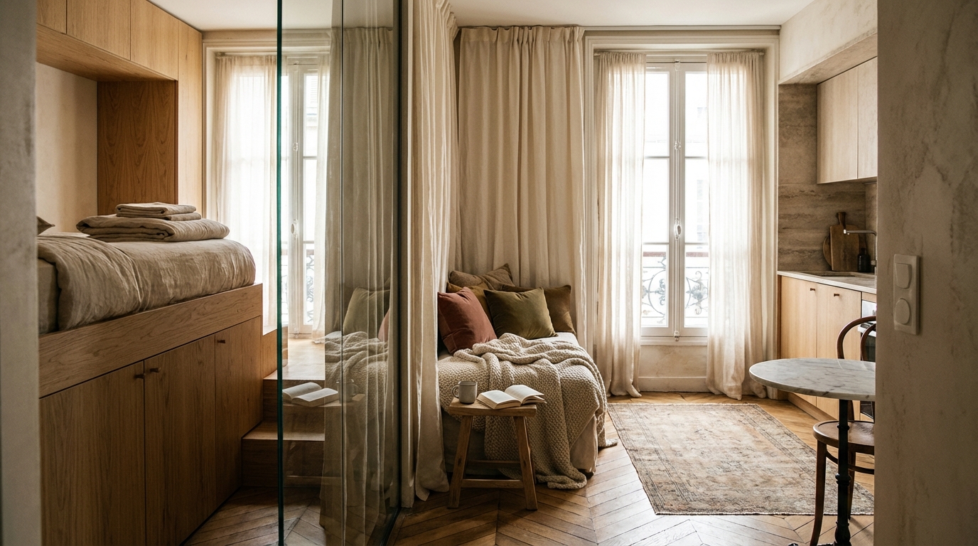 Petits appartements open space : cette nouvelle façon d’aménager fait oublier le tout ouvert en quelques gestes