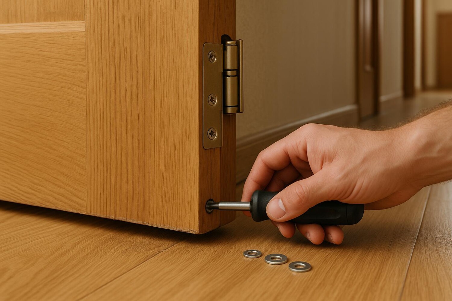 Porte qui racle le sol : cette astuce méconnue la relève en 2 minutes, sans chantier ni rabotage