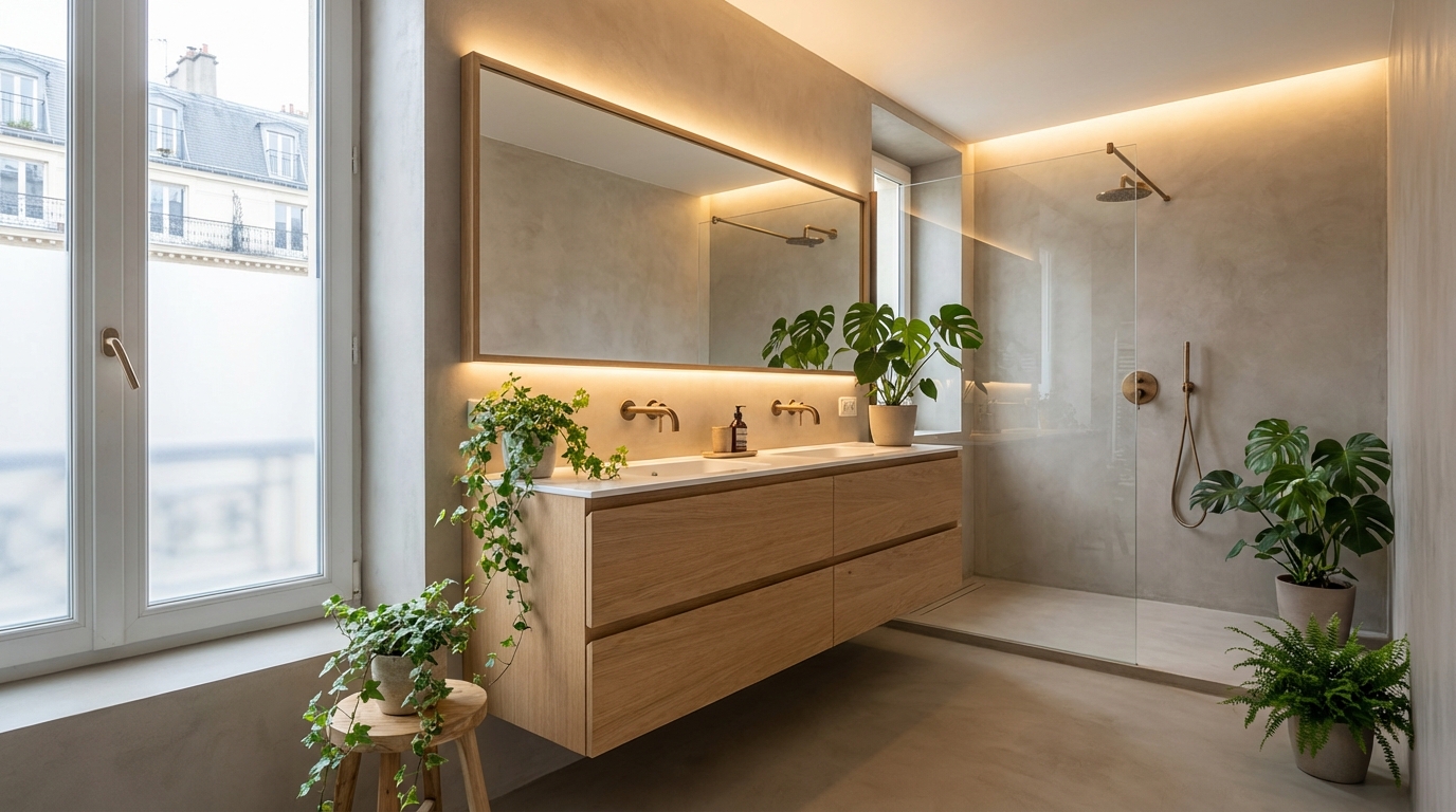 Salle de bain 2026 : pourquoi le carrelage disparaît au profit de ce revêtement surprenant qui change tout