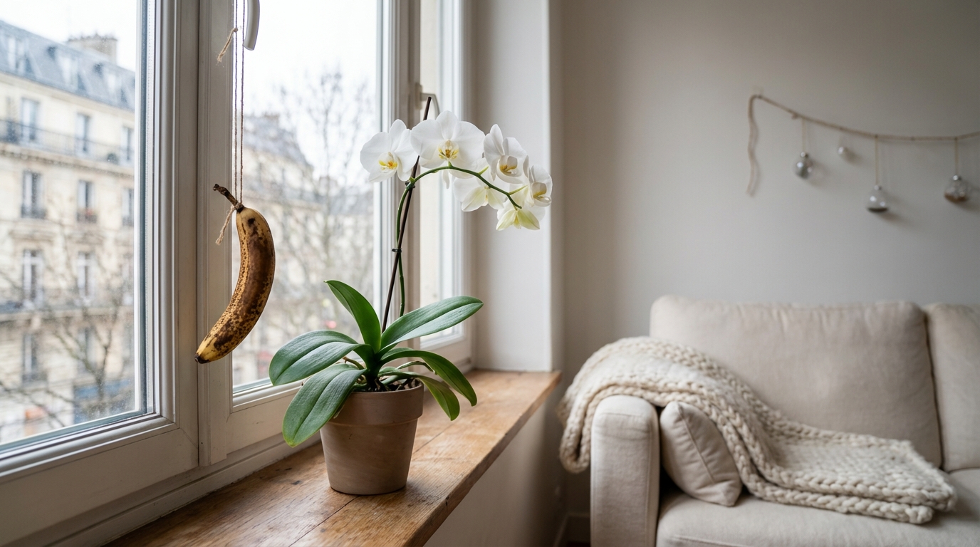 Si vos orchidées ne fleurissent plus, ce fruit suspendu cet hiver peut relancer tout d’un coup