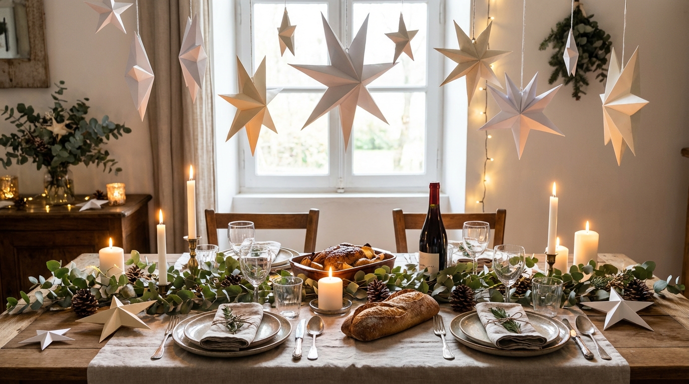 Table de réveillon : ne faites pas l&rsquo;impasse sur cette déco en papier 3D ultra simple et bluffante