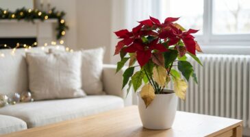 Votre poinsettia jaunit avant Noël ? Ce petit changement chez vous lui rend tout son rouge en quelques jours