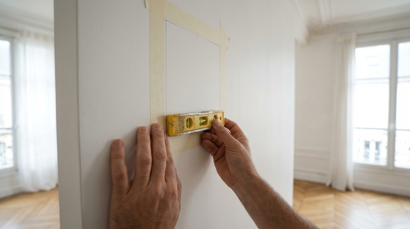 Accrocher un cadre droit du premier coup : ce simple ruban évite le mur en gruyère et peut sauver votre caution