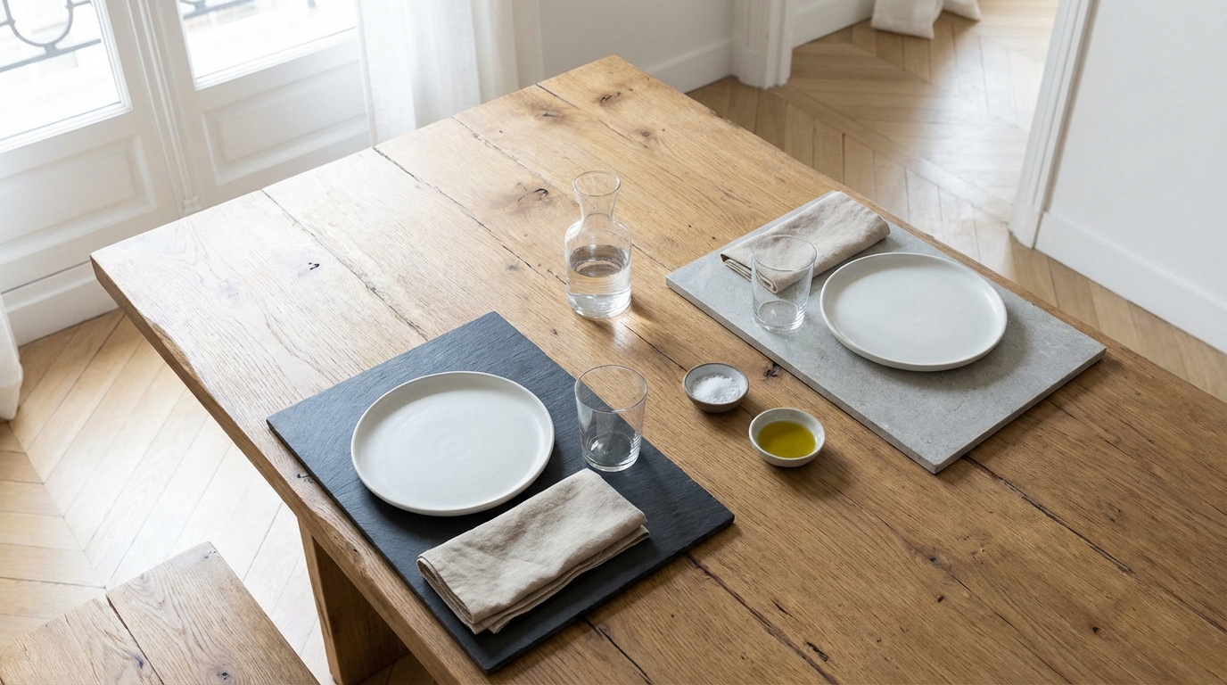 Adieu la nappe traditionnelle : cette touche minérale chic que vous verrez partout sur vos tables en 2026