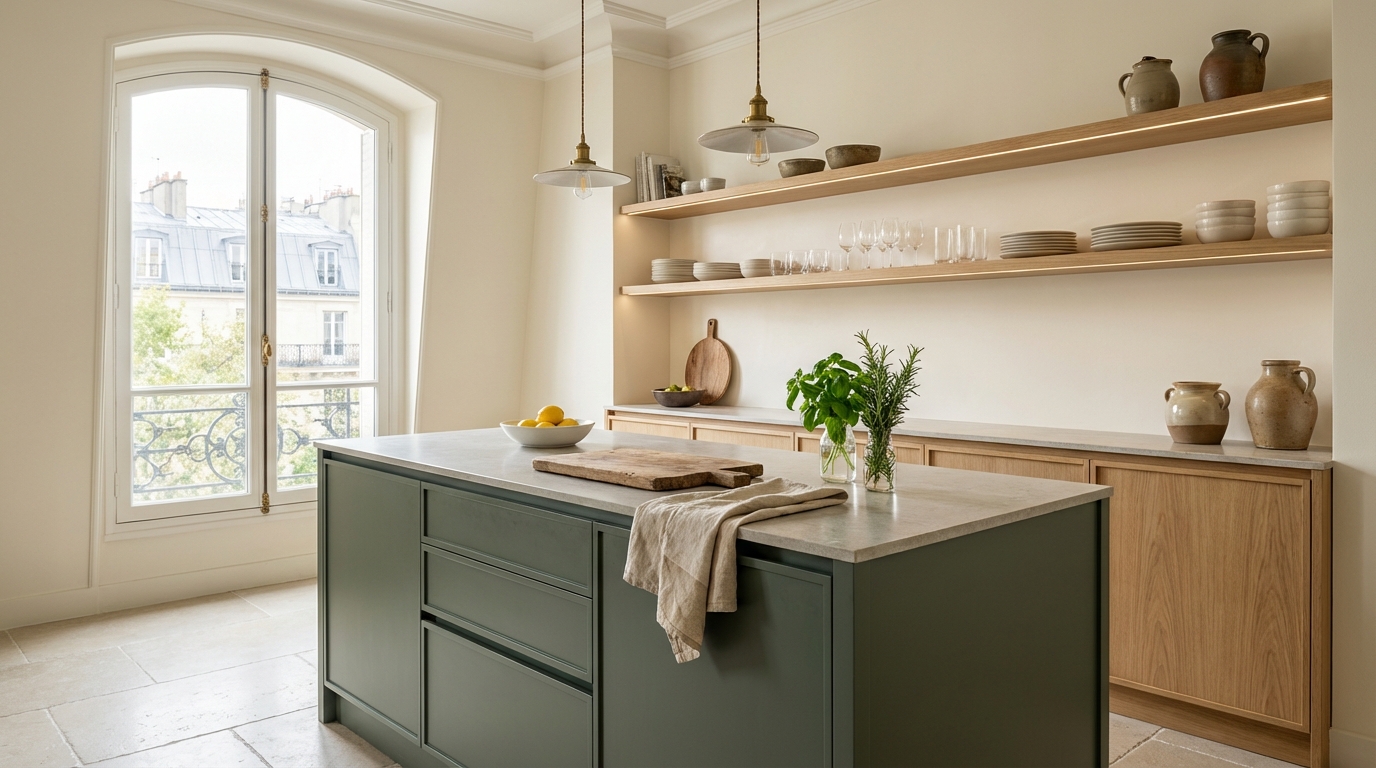 Adieu les meubles hauts : ce que les Français mettent à la place en 2026 pour éviter la cuisine étouffante