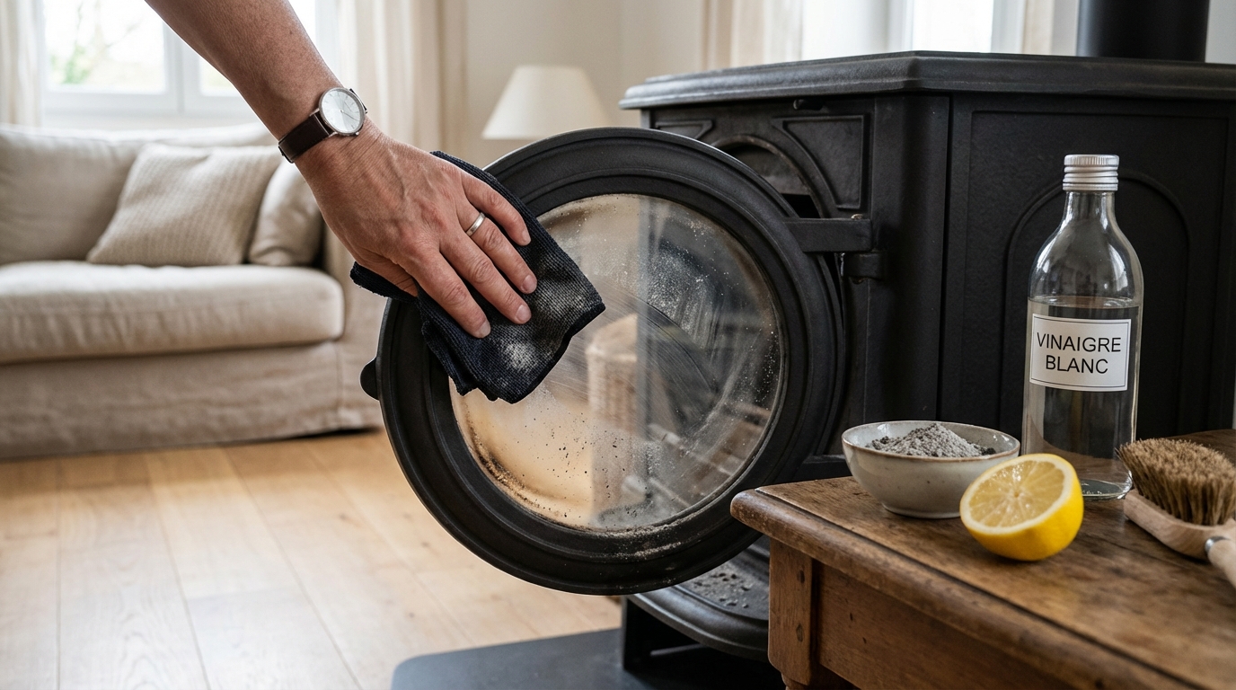 Arrêtez d’acheter des nettoyants pour vitre de poêle : ce déchet du foyer la rend impeccable en un rien de temps