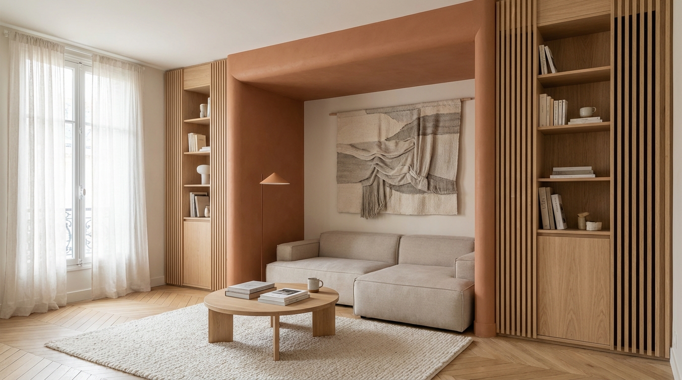 Arrêtez de peindre un seul mur : cette astuce déco en 3D change l&rsquo;ambiance de votre salon cet hiver