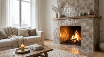 Avant de casser votre cheminée vieillotte, ce revêtement facile en terre cuite émaillée la transforme en luxe