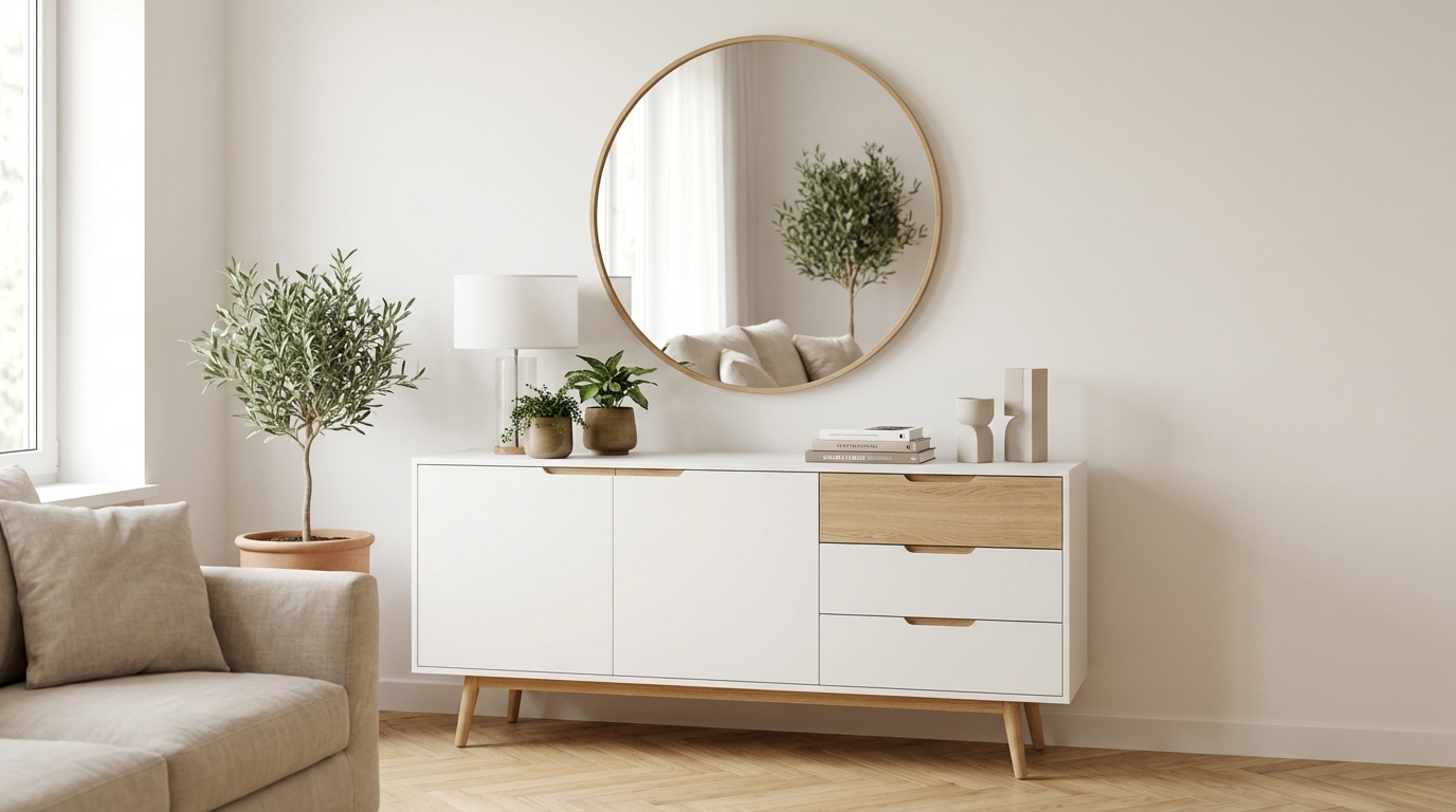 Cdiscount : ce buffet blanc mat design à moins de 200 € met le salon en ordre, le prix risque de ne pas durer