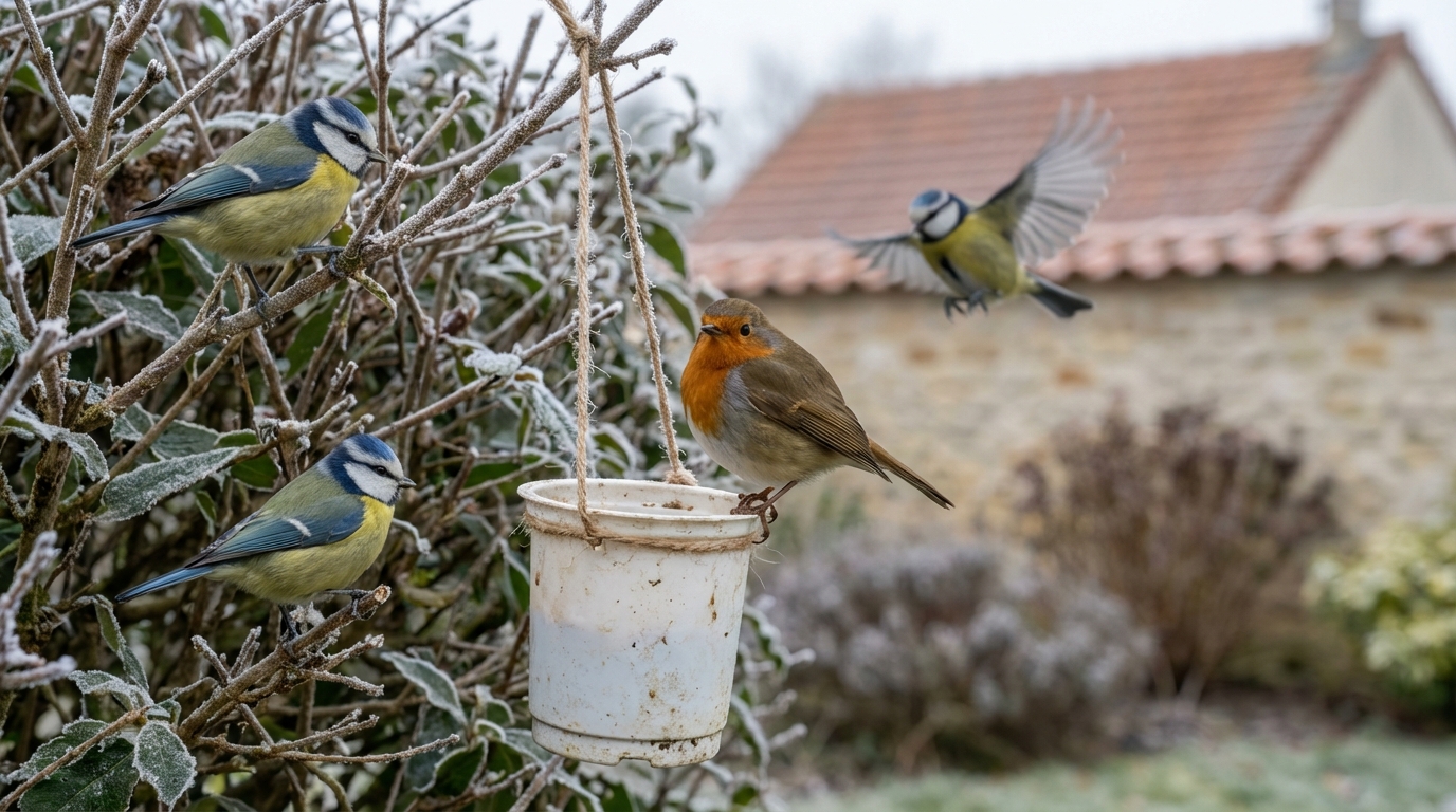 Ce déchet en plastique protège vraiment mieux vos oiseaux du jardin que votre mangeoire cet hiver