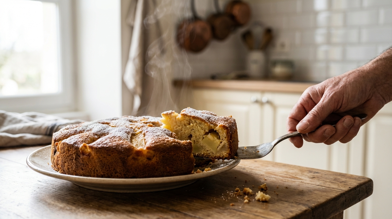Ce gâteau pommes-yaourt ultra moelleux qui embaume la maison cache une astuce toute simple pour affronter l’hiver