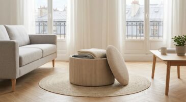 Ce siège de rangement à 8,95 € chez Action fait disparaître le bazar sans enlaidir votre salon avant rupture