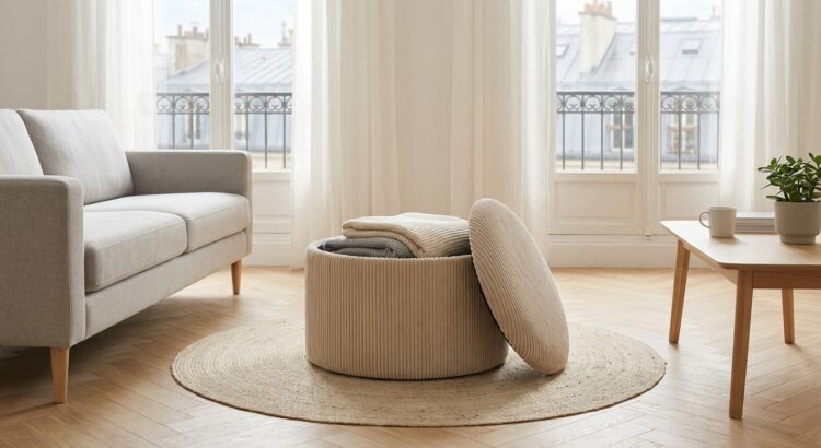 Ce siège de rangement à 8,95 € chez Action fait disparaître le bazar sans enlaidir votre salon avant rupture