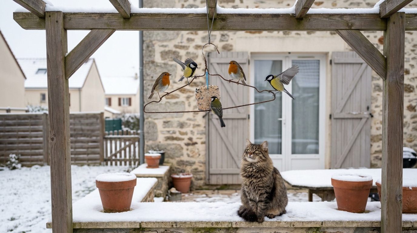 Ce simple accessoire de dressing oublié pourrait sauver des dizaines d’oiseaux dans votre jardin cet hiver