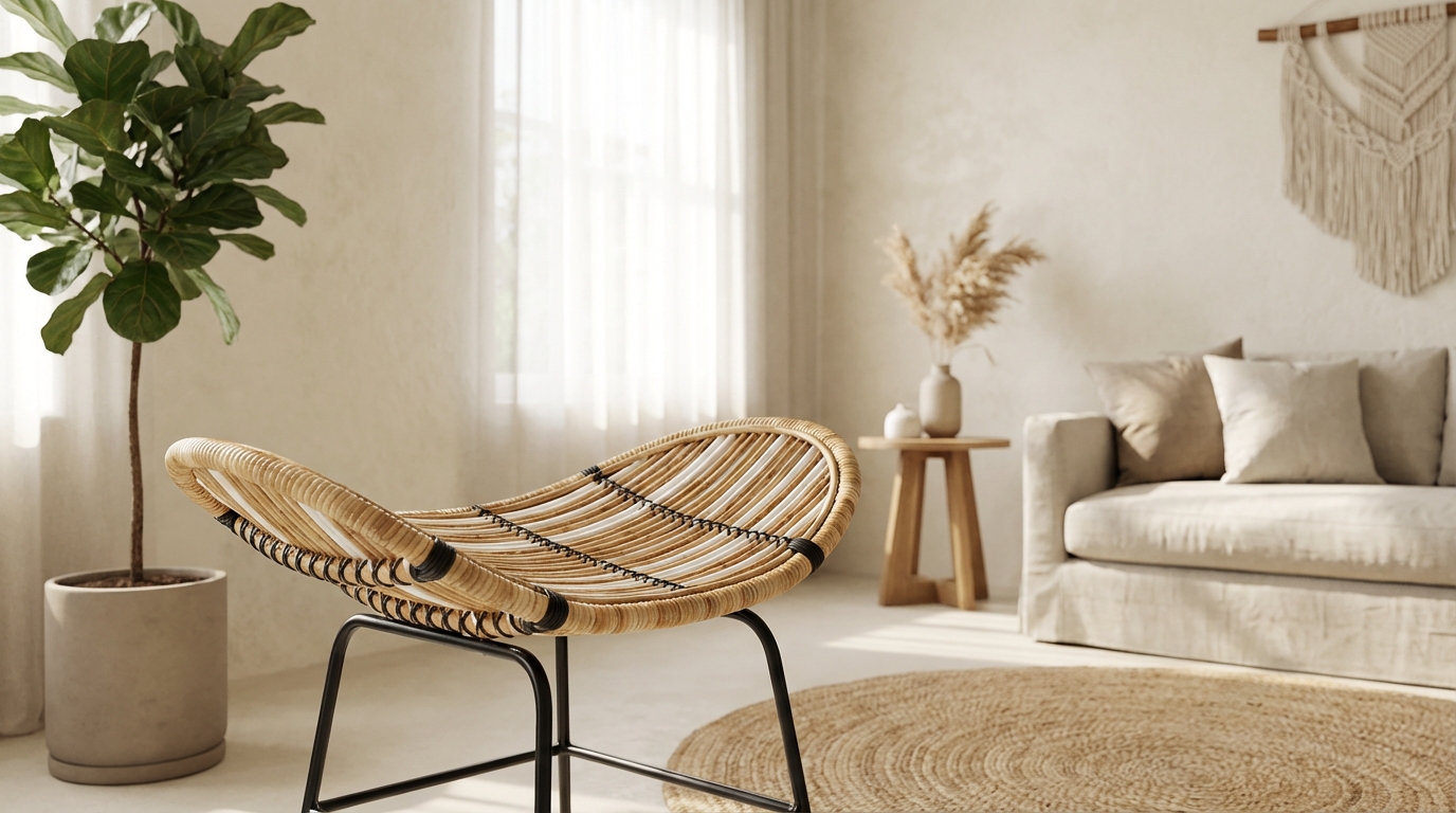 Ce tabouret en rotin a tout d&rsquo;une icône du design, les fans de déco se l&rsquo;arrachent pour son prix inattendu