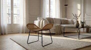 Ce tabouret en rotin artisanal au look galerie transforme votre salon, son prix va vous surprendre