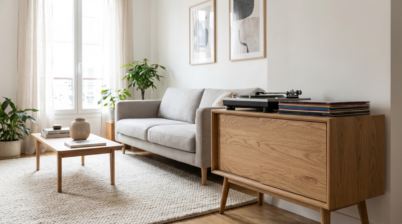 Cette enseigne bouscule IKEA avec ce meuble vinyle scandinave à moins de 80 € que les collectionneurs s&rsquo;arrachent