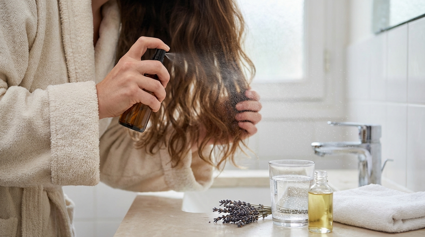 Cheveux rêches malgré tous vos soins : ce spray maison à 3 ingrédients, sans silicone, change tout