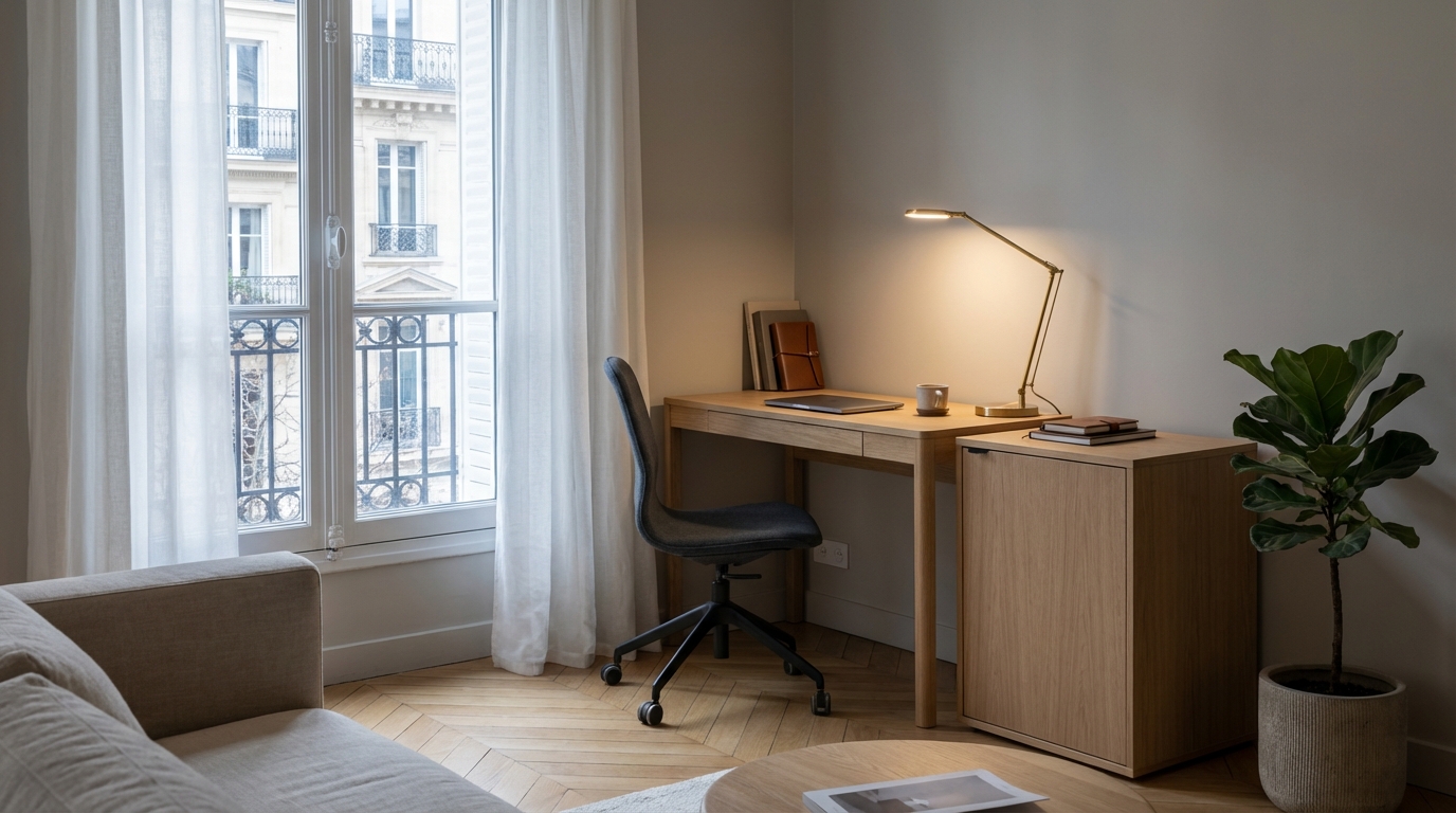 Coin bureau minuscule : ces 3 choix futés à petit budget ont tout changé chez moi (et vous les ignorez sans doute)