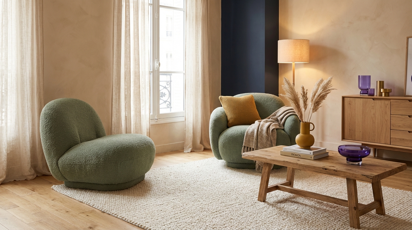 Couleurs tendance 2026 : ne faites plus l&rsquo;erreur du salon tout blanc, ce trio change tout sans décorateur