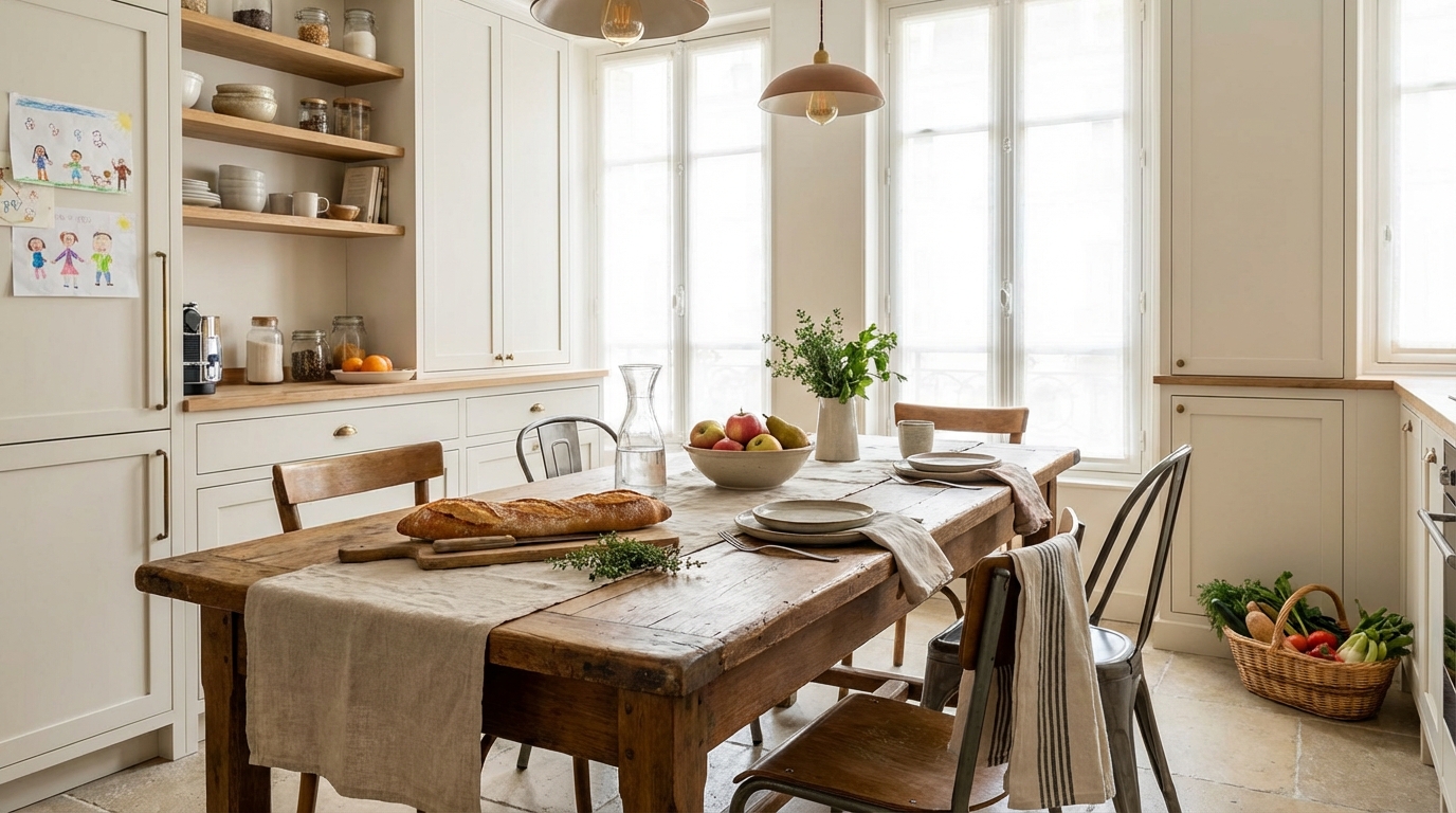 Cuisine 2026 : pourquoi l’îlot central XXL va disparaître de vos cuisines au profit de cet aménagement en bois oublié