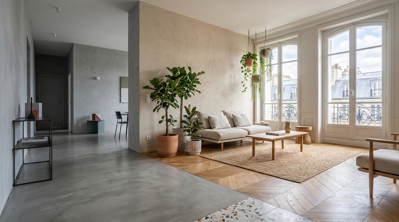 Déco 2026 : pourquoi le béton ciré est boudé et ce revêtement venu du Mexique que tout le monde s&rsquo;arrache