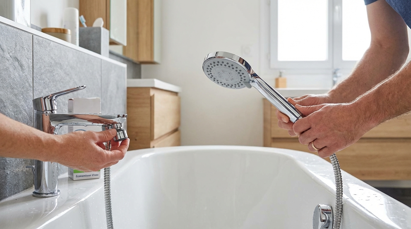 Facture d&rsquo;eau chaude divisée par deux : cet accessoire de douche que les pros posent en 5 minutes, sans rien changer