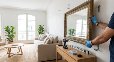 Fixer un miroir très lourd : cette méthode méconnue évite l&rsquo;erreur fatale qui ruine votre mur et votre déco