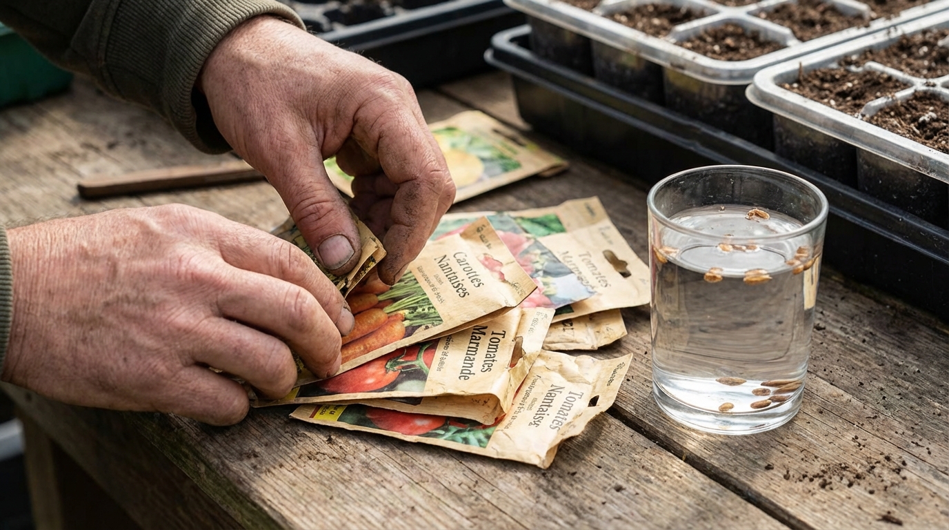 Graines de l&rsquo;an passé : ce test express avec un simple verre révèle en 3 minutes celles à jeter avant semis