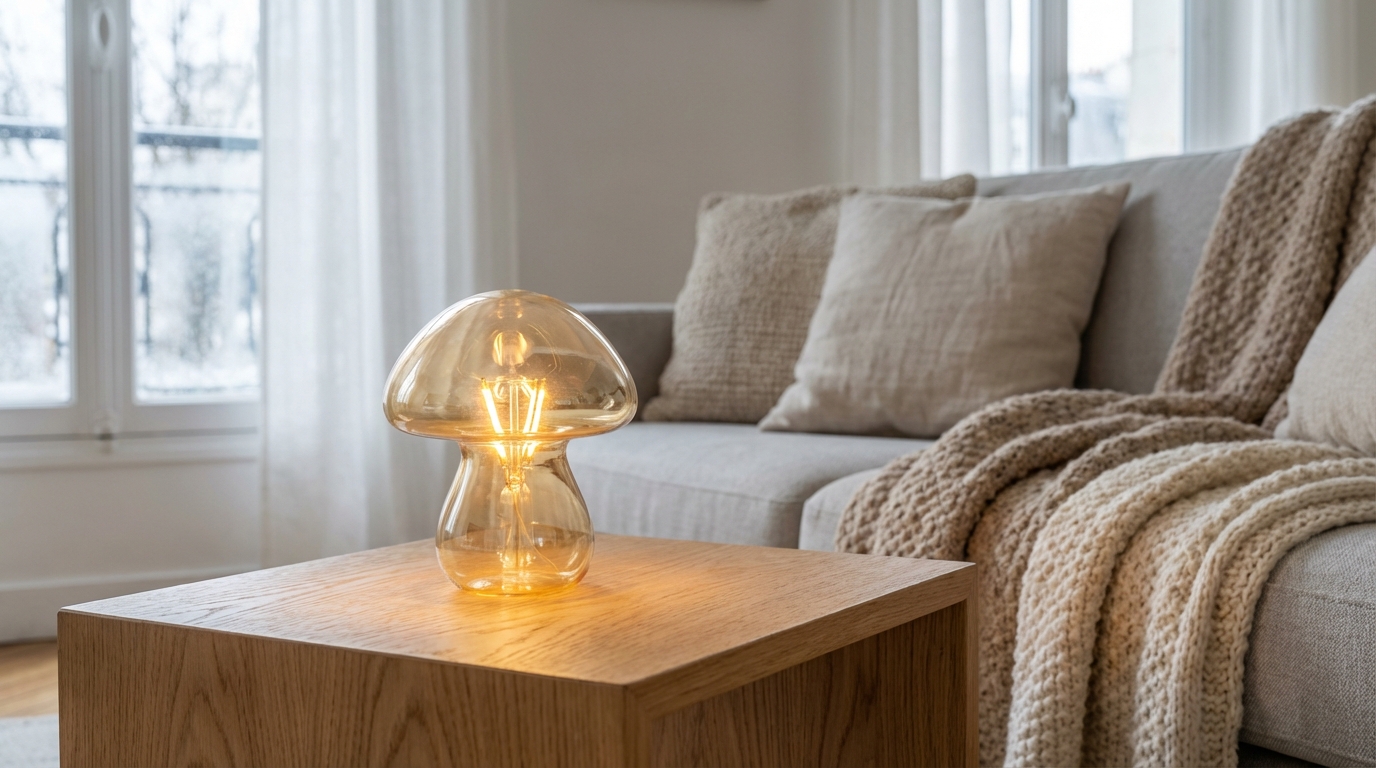 IKEA dépassé : chez B&M, cette lampe champignon en verre à moins de 8 € affole les fans de déco, bientôt introuvable