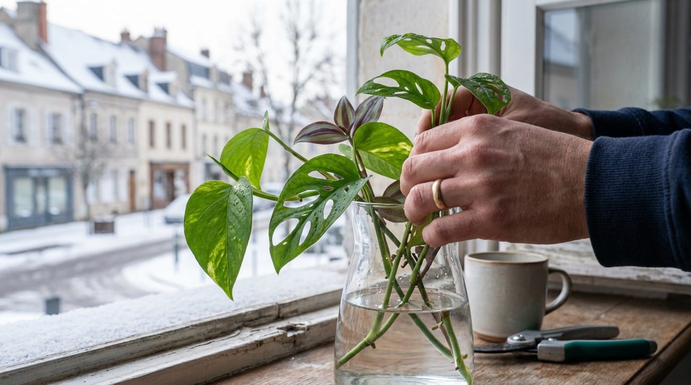Janvier : ne passez pas à côté de ce simple verre d’eau pour multiplier ces 3 plantes d’intérieur prisées