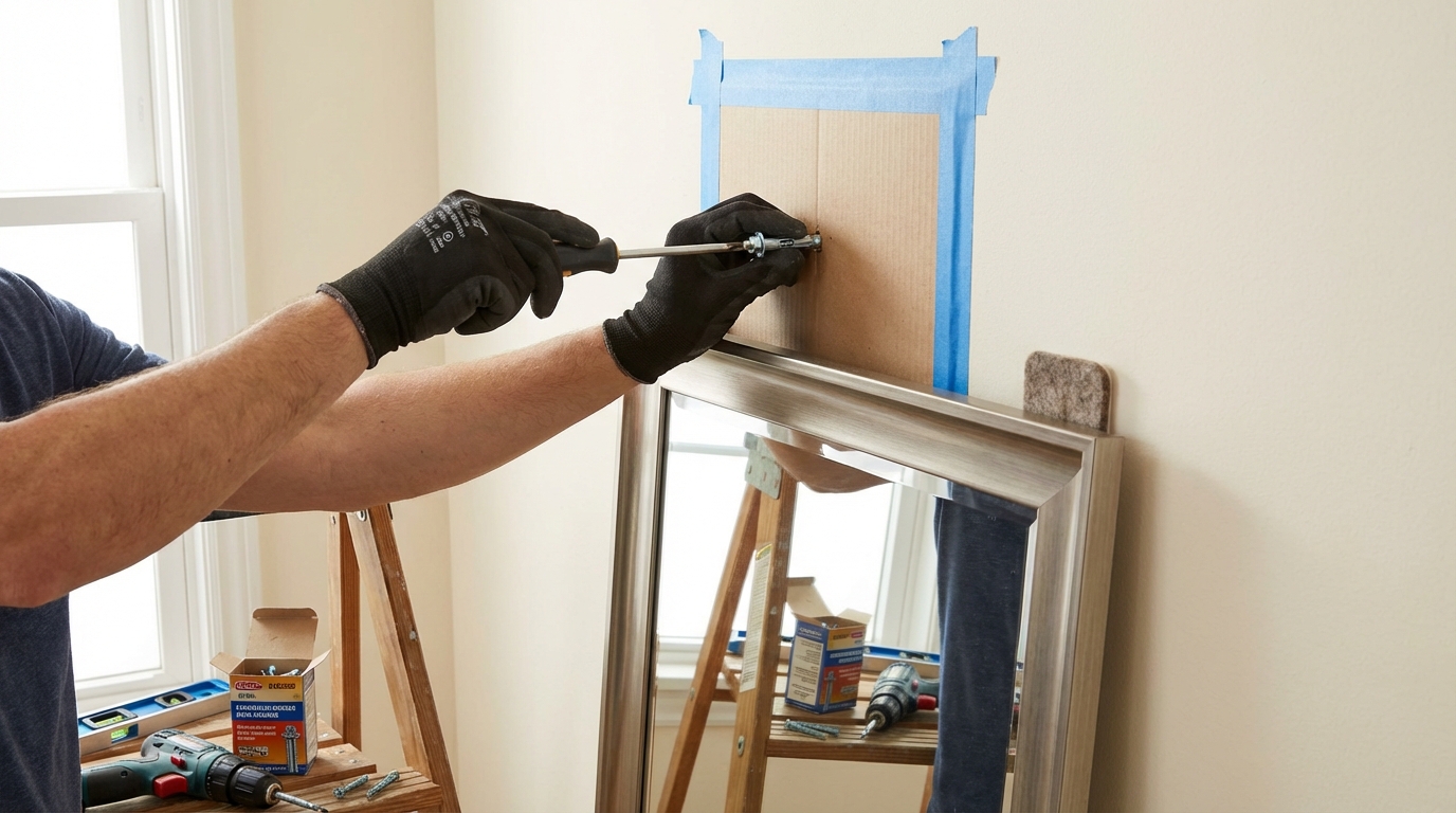 Miroir lourd sur placo : cette fixation méconnue évite murs fissurés, verre brisé et galères de bricoleurs