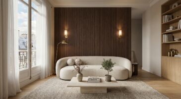 Ne refaites pas tout votre salon avant d&rsquo;avoir vu ce mur boisé 2026 : posé en un jour, il donne un effet hôtel de luxe