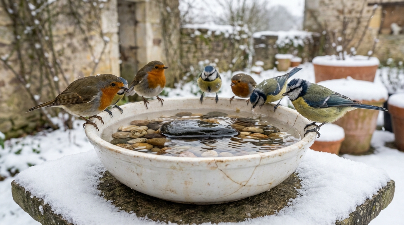 Oiseaux du jardin : avec un abreuvoir lisse, vous les mettez en danger, cette vaisselle fêlée les protège mieux