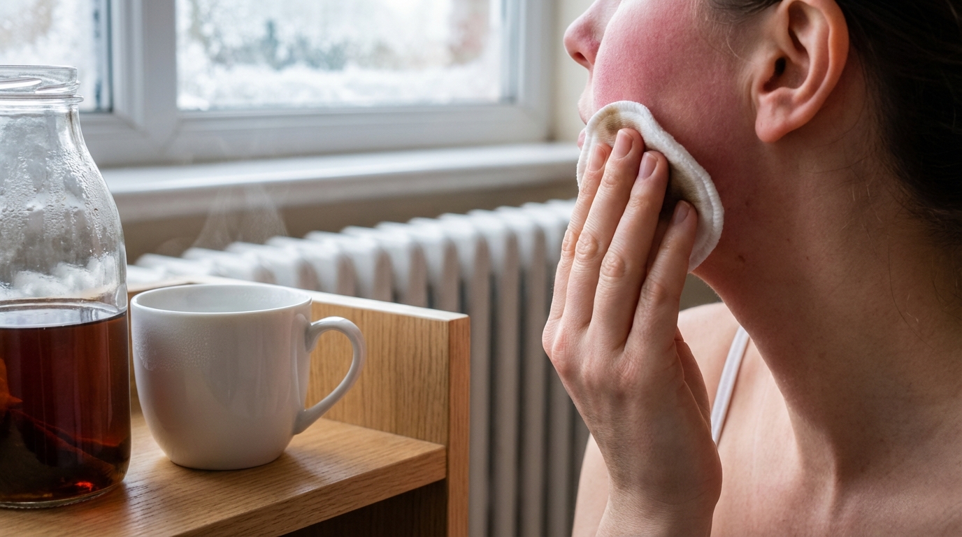 Peau qui tiraille en hiver : ce geste avec cette boisson du placard a tout changé sans dépenser 1 centime