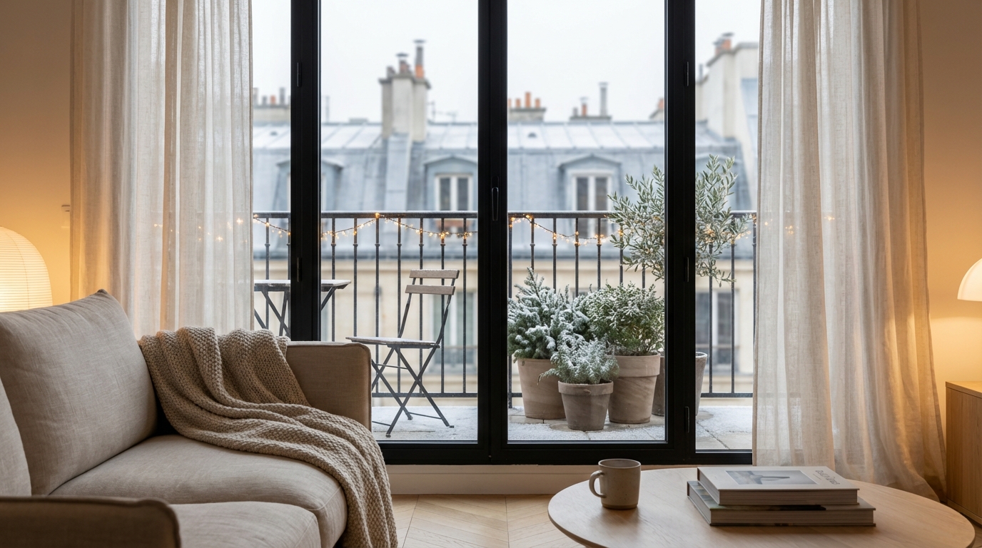 Petit balcon encombré : cette règle des 3 pots change tout si vous les placez exactement là cet hiver