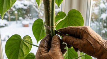Philodendron dégarni : ce geste discret à faire en plein hiver provoque une explosion de jeunes pousses au printemps