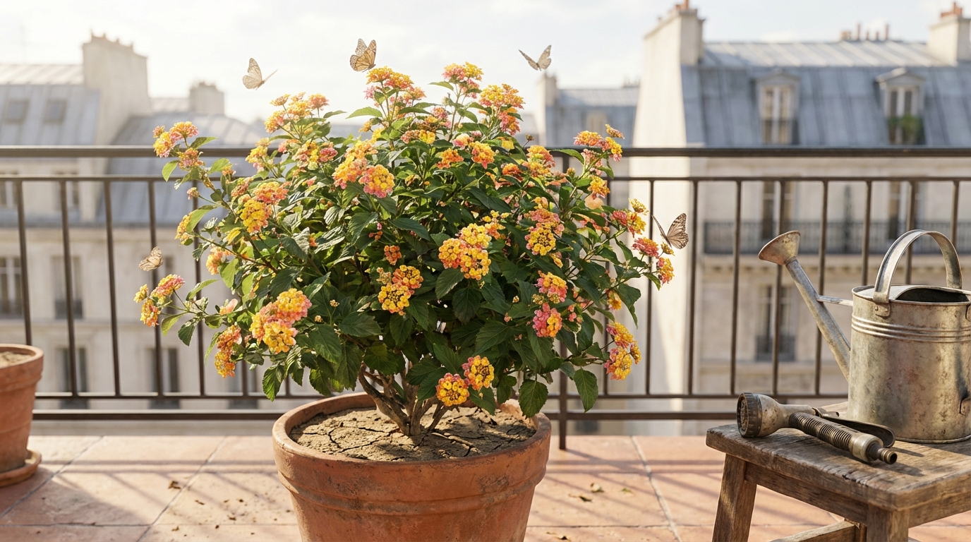 Planté en janvier, cet arbuste de balcon méconnu affronte les canicules en fleurs, presque sans un seul arrosage