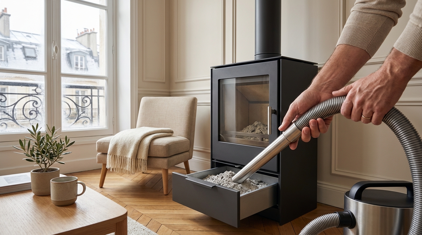Poêle à bois : cette erreur avec votre aspirateur classique et l’appareil malin qui change enfin le quotidien