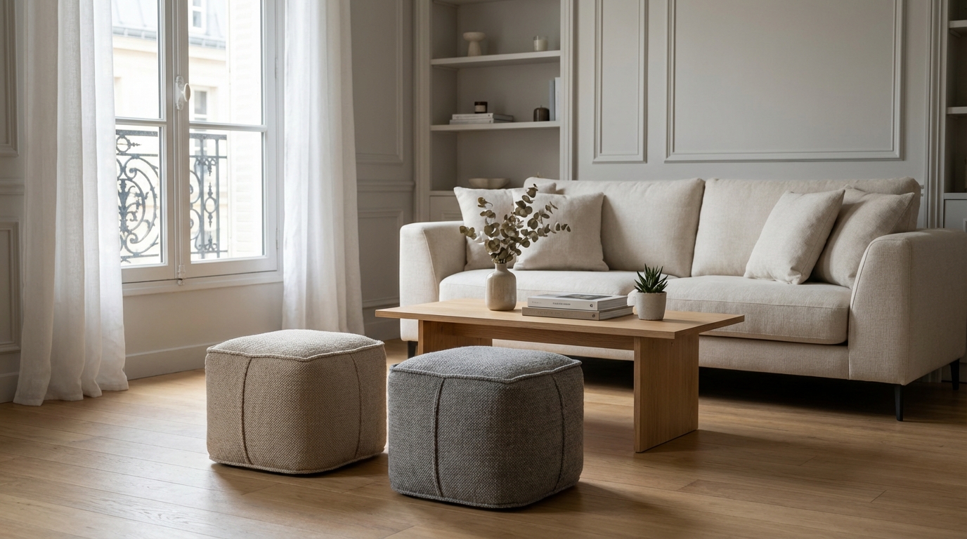 Poufs bouclette : si vous dépassez 70 €, vous ratez chez Sweeek ce détail tissu qui fait chuter la facture