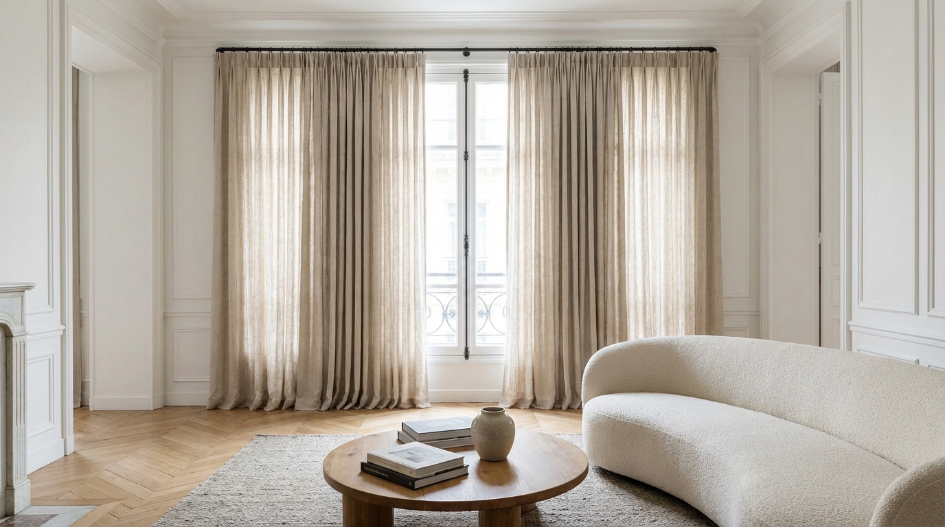 Rideaux : cette erreur de 3 cm que tout le monde fait ruine votre salon (et se corrige en 2 mesures)